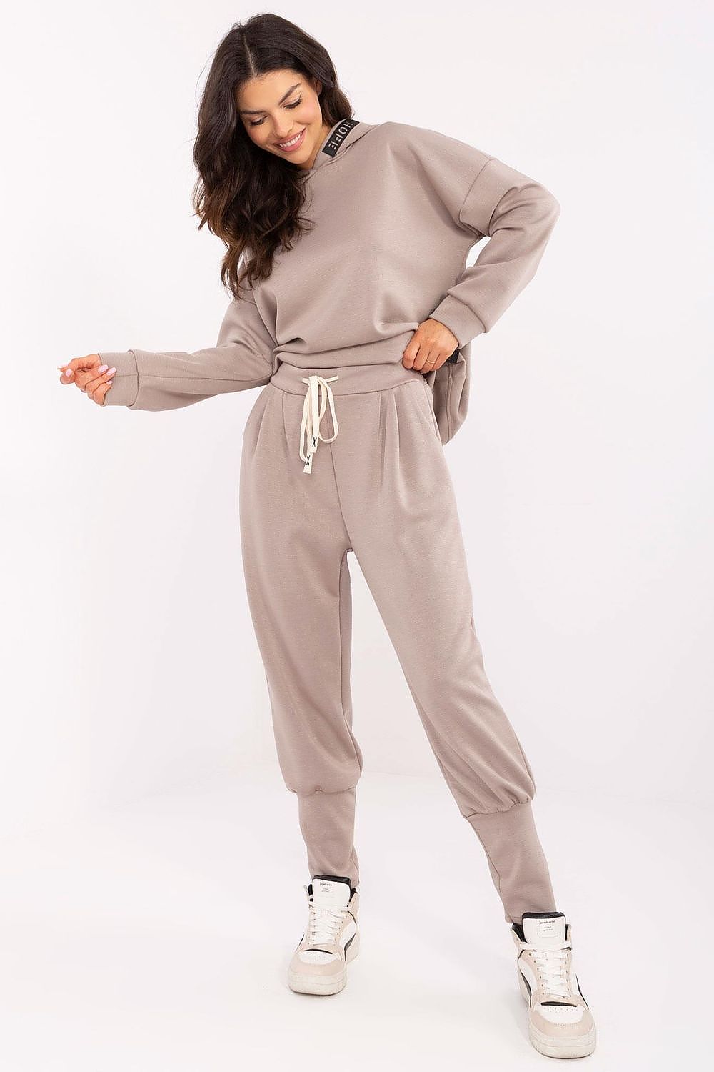 Italy Moda Women's High Waist Tracksuit Trousers, Size EU 0, Comfort Fit with Pockets