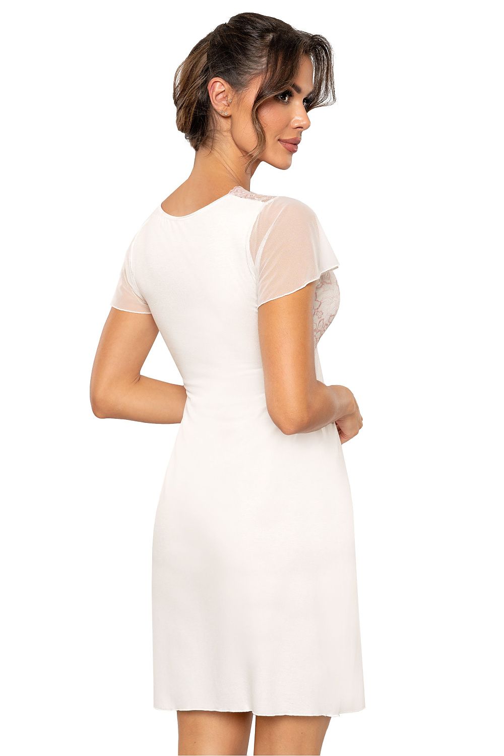 Luxurious Lace-Trimmed Viscose Nightshirt for Women - Sizes S to XXL, Romantic Sleepwear