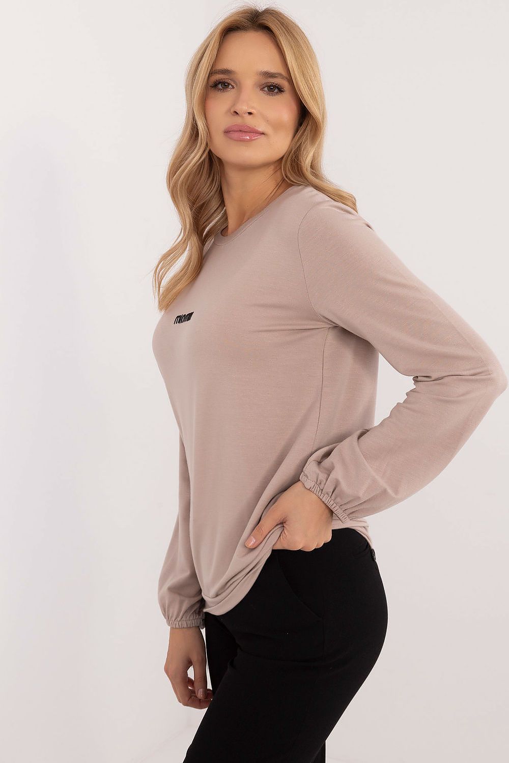 Elegant Long Sleeve Micro Modal Blouse With Spandex - Available in EU Sizes 0 (69 cm Length)