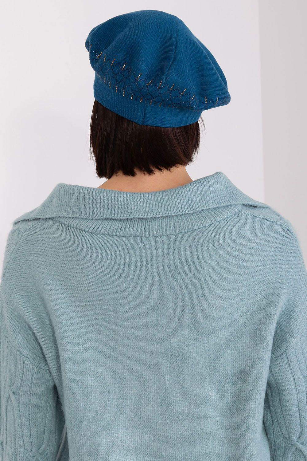 Elegant Shiny Beret Hat for Women – Soft Acrylic, Cotton & Cashmere Blend, Stylish Accessory