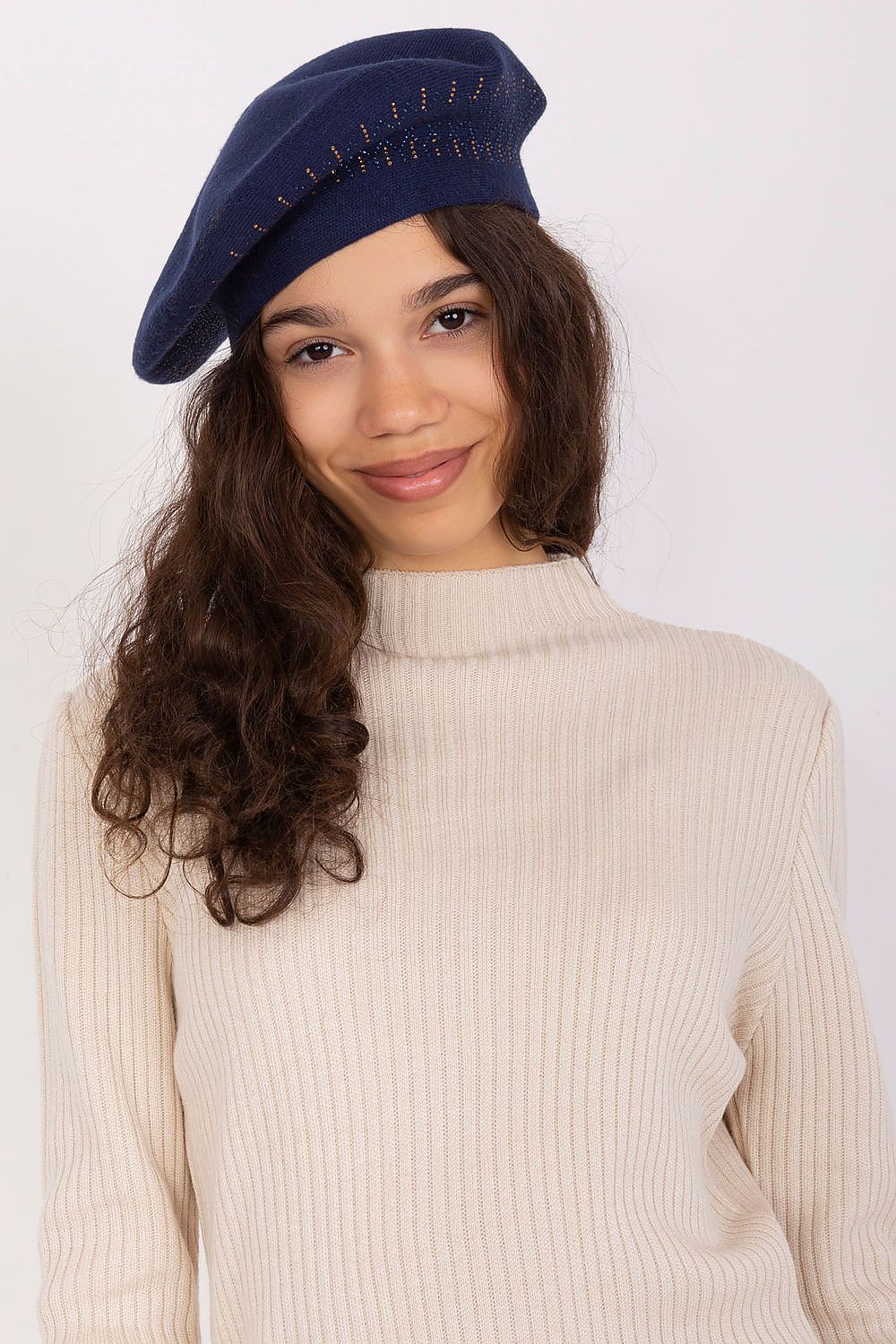 Elegant Shiny Beret Hat for Women – Soft Acrylic, Cotton & Cashmere Blend, Stylish Accessory