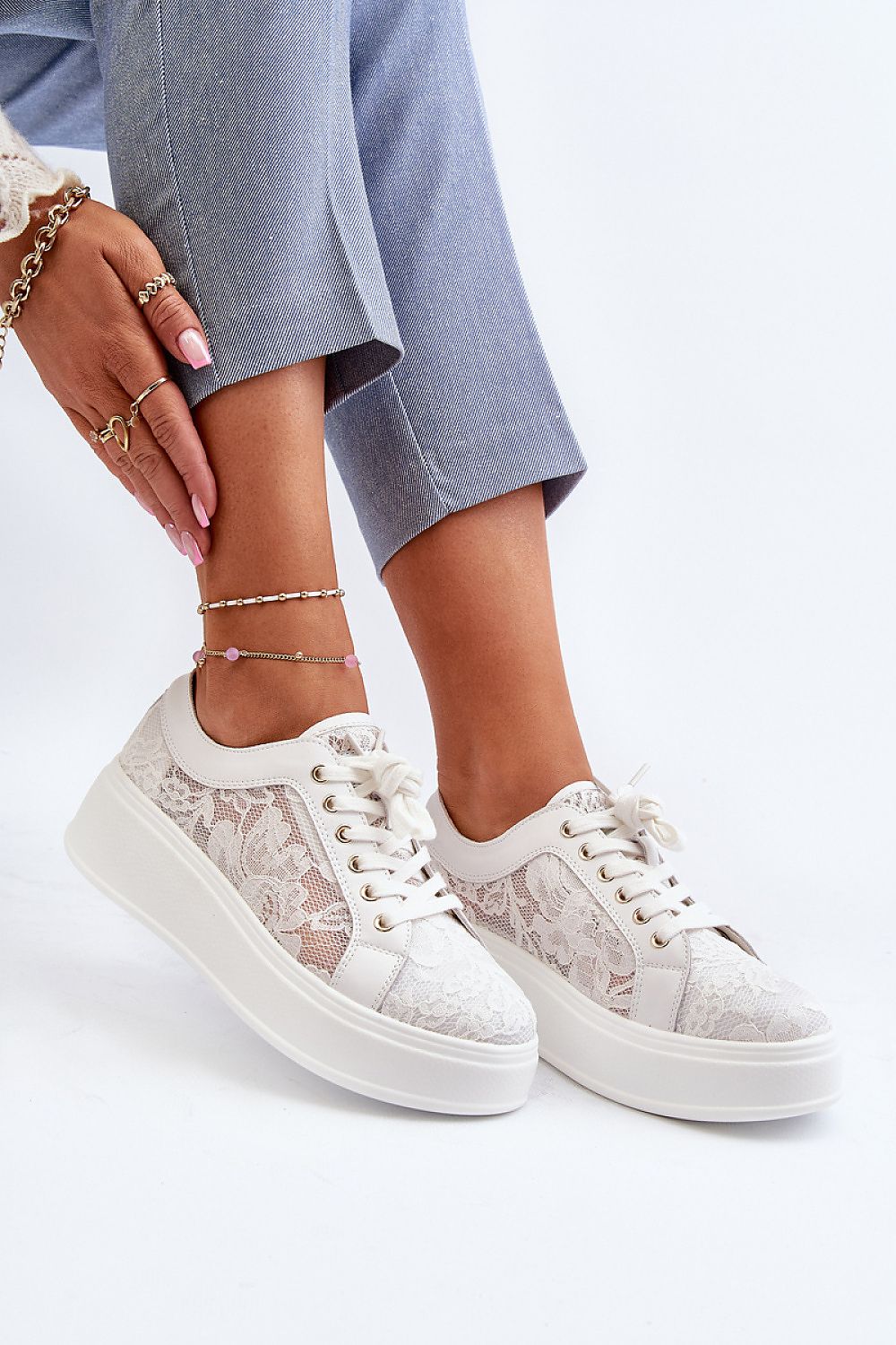 Elegant Women's Platform Sneakers By S.Barski, Lace Upper, Sizes EU 36-41, Ultimate Comfort