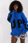 Elegant Women's Long Casual Sweater in Acrylic & Wool Blend – Available in EU Sizes 0