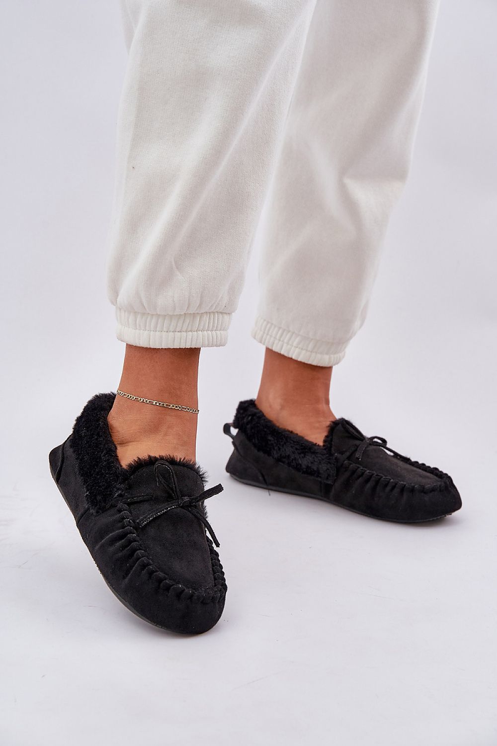 Luxury Eco Suede Moccasin Slippers with Fur-Lined Comfort | Sizes EU 36-41