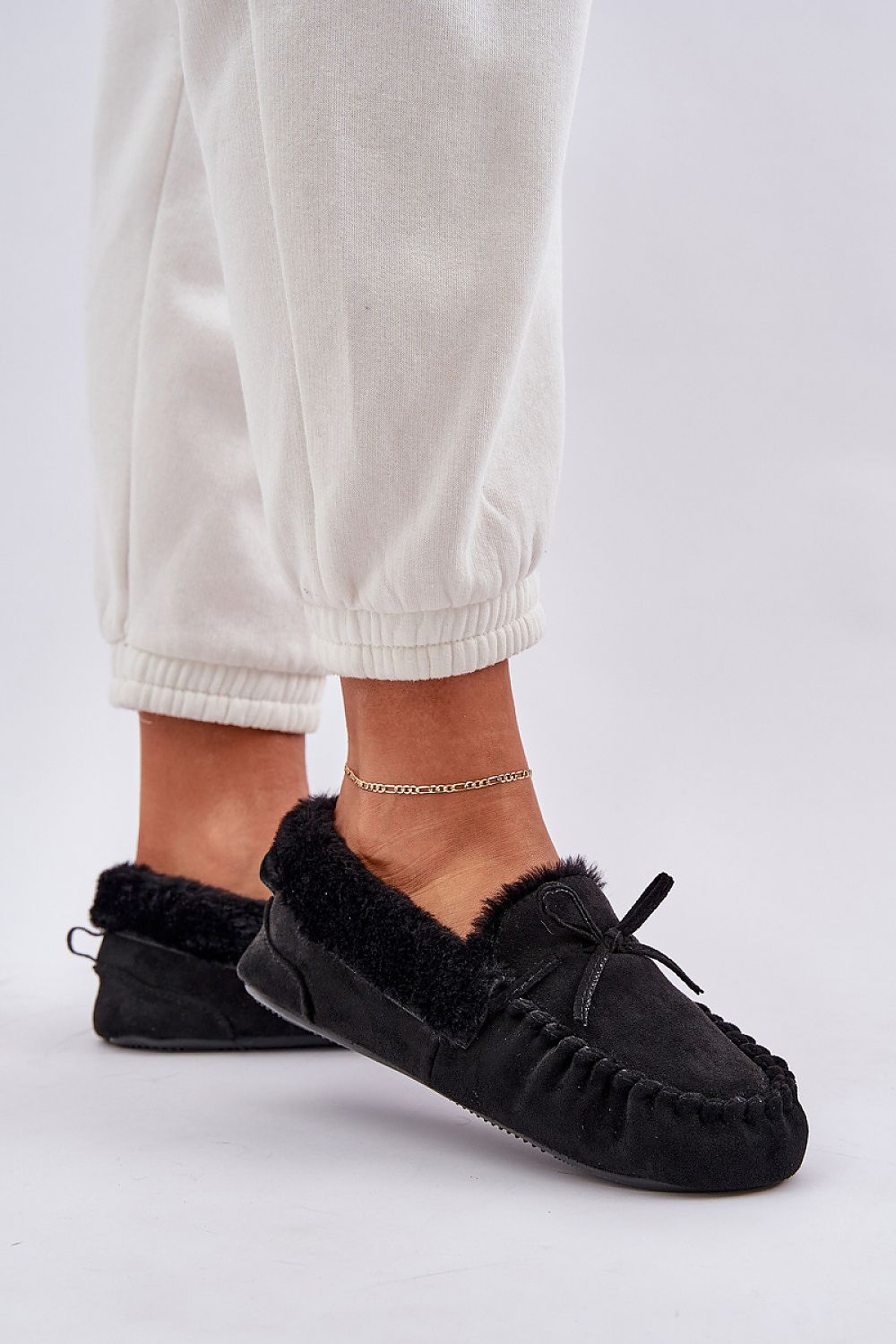 Luxury Eco Suede Moccasin Slippers with Fur-Lined Comfort | Sizes EU 36-41