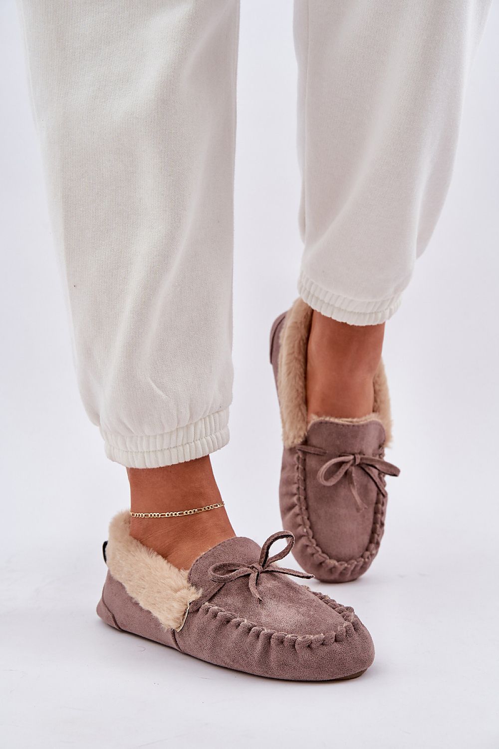 Luxury Eco Suede Moccasin Slippers with Fur-Lined Comfort | Sizes EU 36-41
