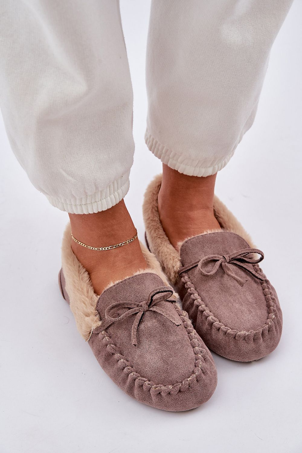 Luxury Eco Suede Moccasin Slippers with Fur-Lined Comfort | Sizes EU 36-41