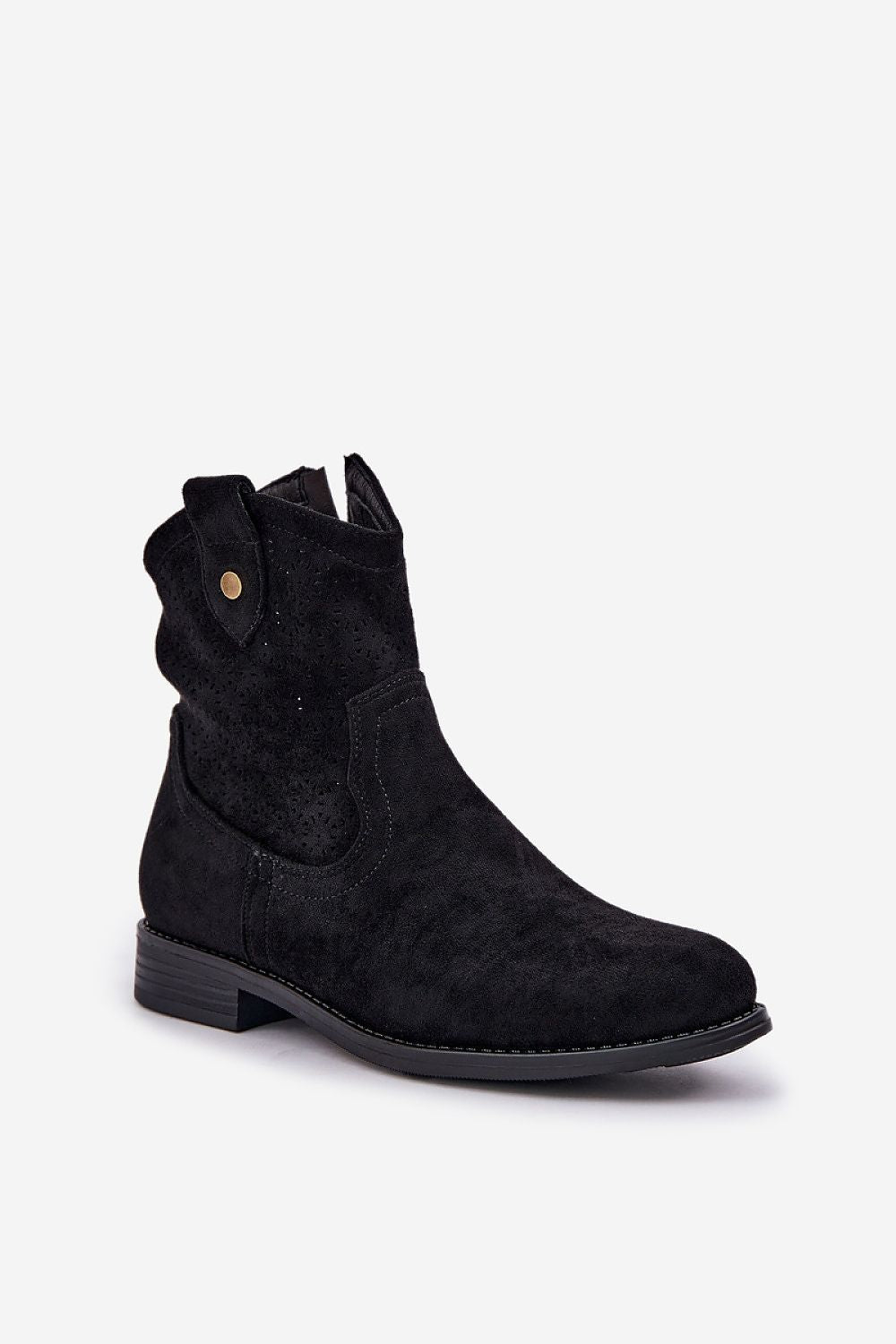 Elegant Eco Suede Boots with Lace Detail and Zipper - Sizes EU 36 to 41 - Comfort Wear