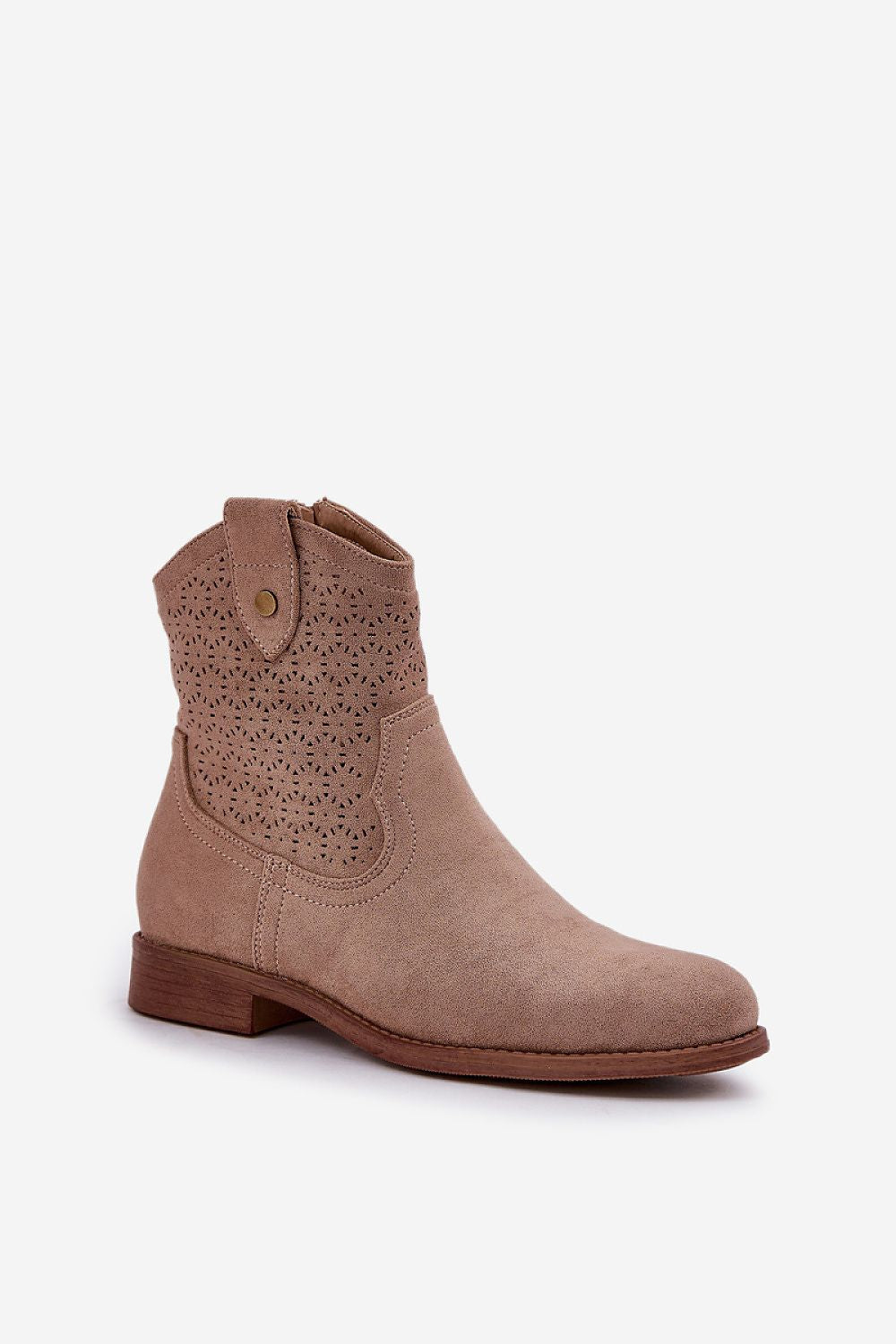 Elegant Eco Suede Boots with Lace Detail and Zipper - Sizes EU 36 to 41 - Comfort Wear
