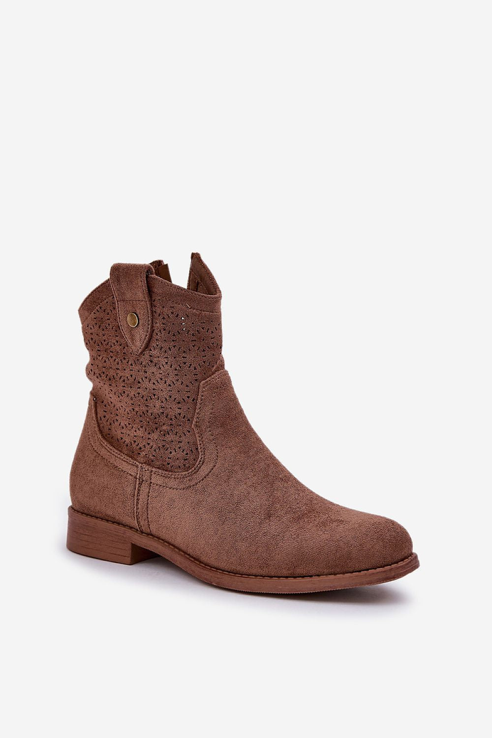 Elegant Eco Suede Boots with Lace Detail and Zipper - Sizes EU 36 to 41 - Comfort Wear