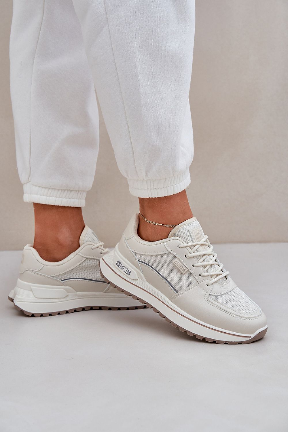 Big Star Women's Eco Leather Sneakers with Cushioning Sole, Sizes EU 36-41
