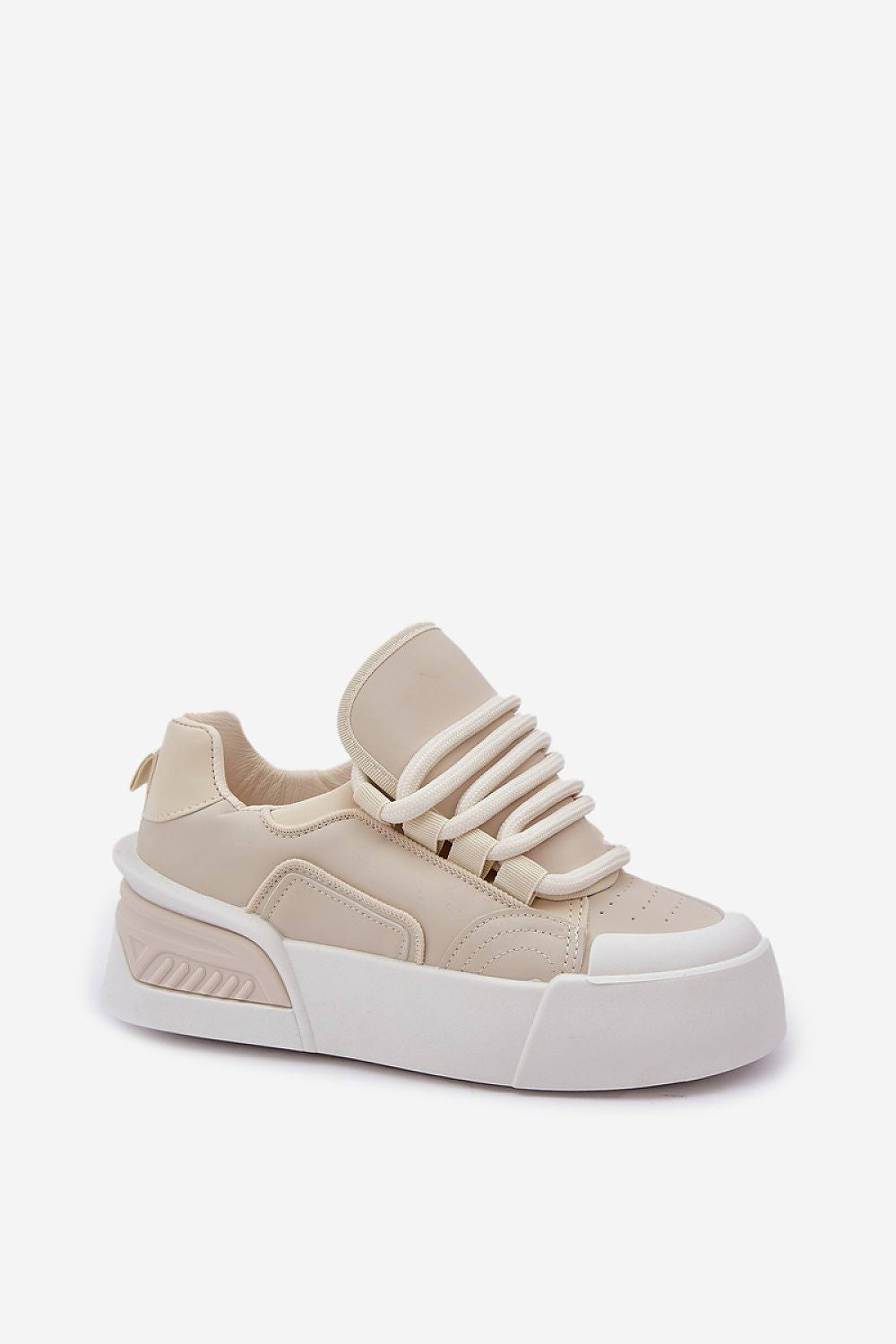 Women's Eco Leather Platform Sneakers With Removable Foam Insole - Size EU 36-41
