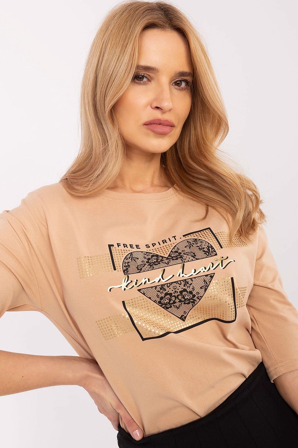 Casual Cotton Blouse With 3/4 Sleeves & Prints | Sizes S, M, L, XL