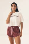 Luxury Cotton Women's Pyjamas Set - Short Sleeve Top & Drawstring Shorts, Sizes S- L