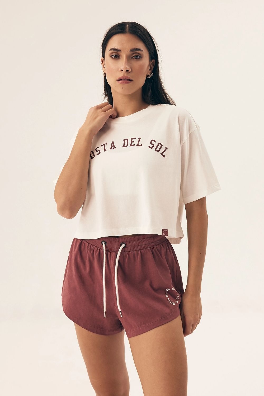 Luxury Cotton Women's Pyjamas Set - Short Sleeve Top & Drawstring Shorts, Sizes S- L