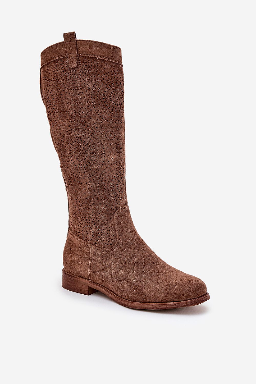 Elegant Women's Thigh-High Eco Suede Boots, Flat 3 cm Heel, Sizes EU 36-41