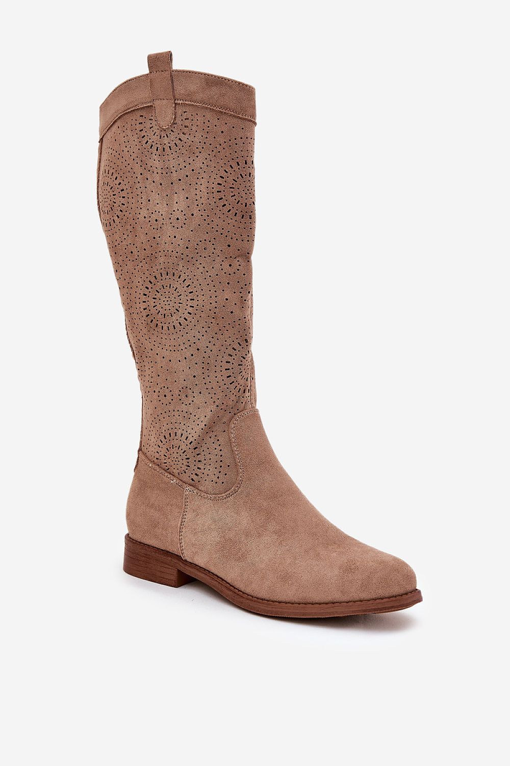 Elegant Women's Thigh-High Eco Suede Boots, Flat 3 cm Heel, Sizes EU 36-41