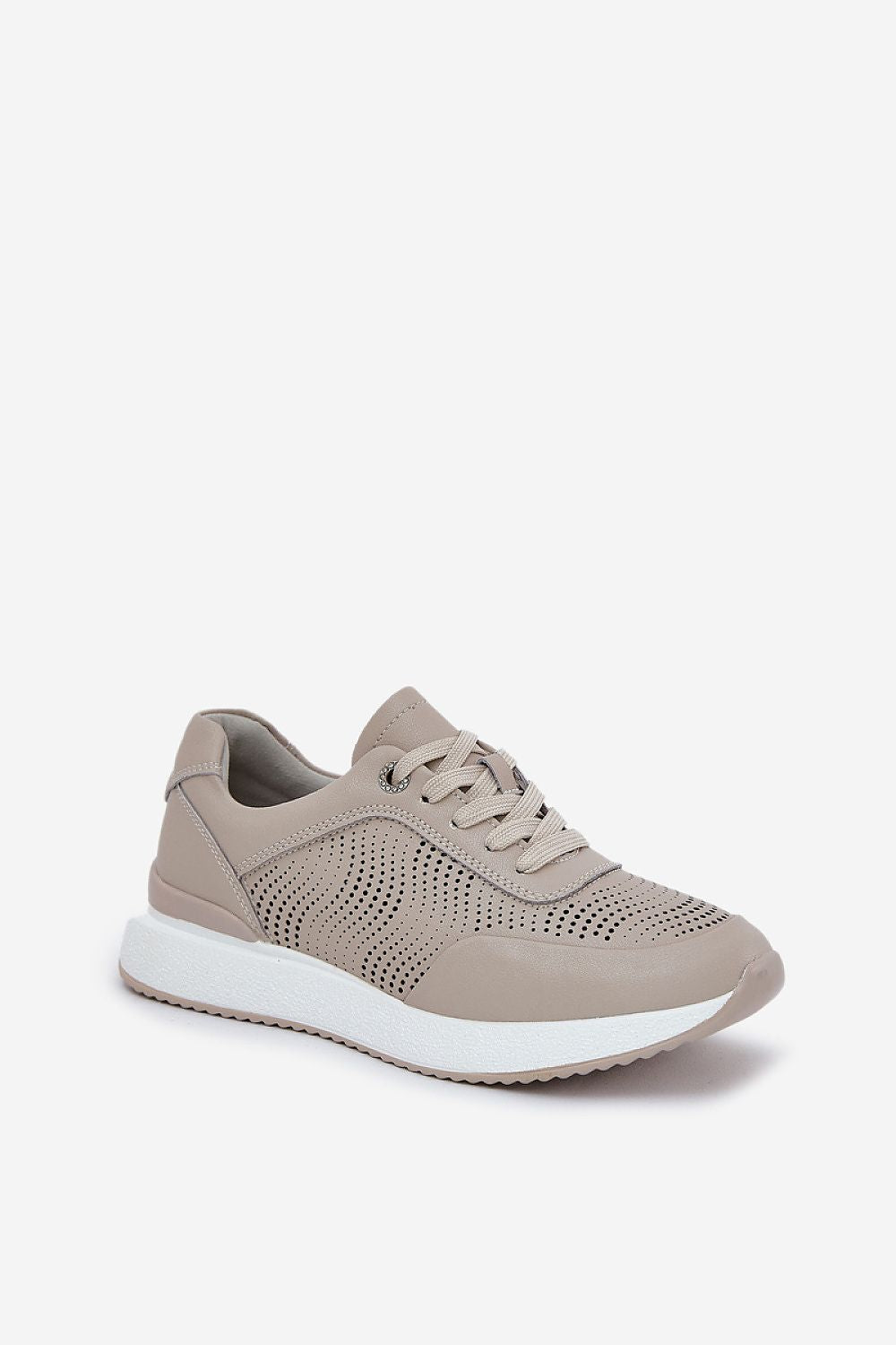 Elegant Women's Natural Leather Sports Shoes EU 36-41 with Comfortable Insole and Platform Design