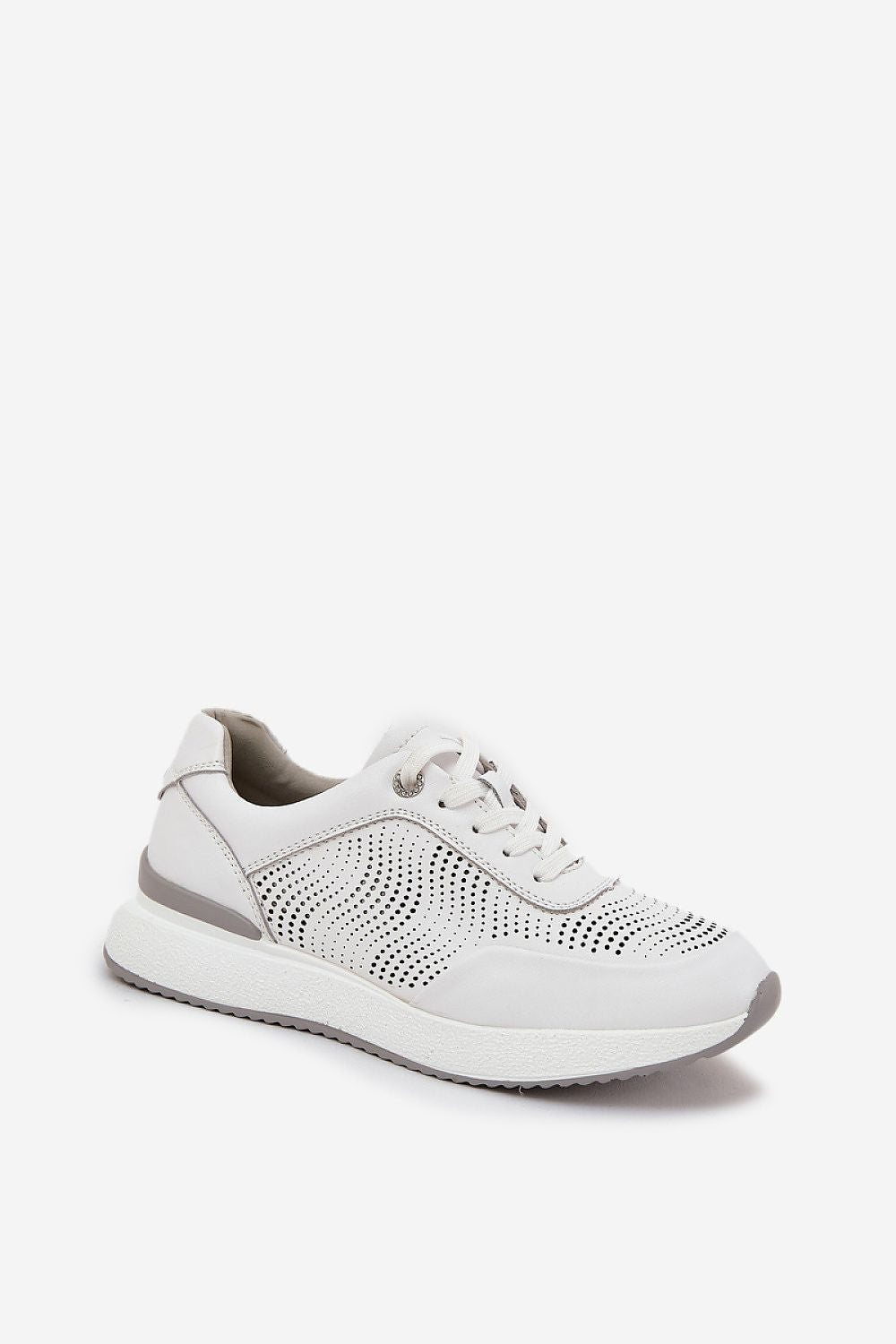 Elegant Women's Natural Leather Sports Shoes EU 36-41 with Comfortable Insole and Platform Design
