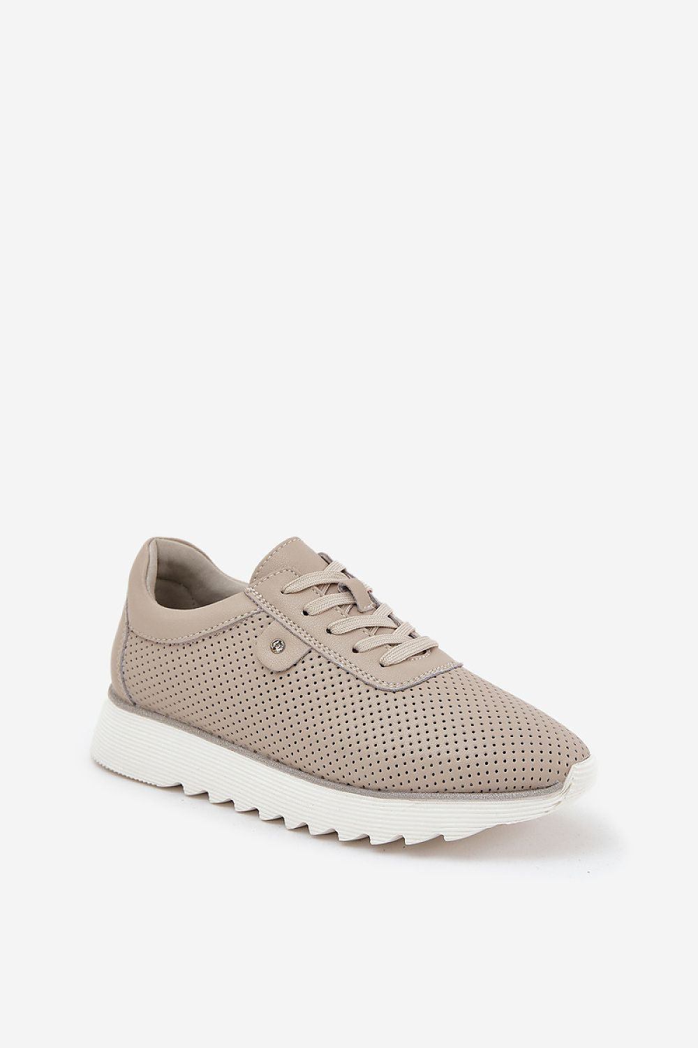 Elegant Women's Natural Leather Sports Shoes with Platform & Sequins, Sizes EU 36-41