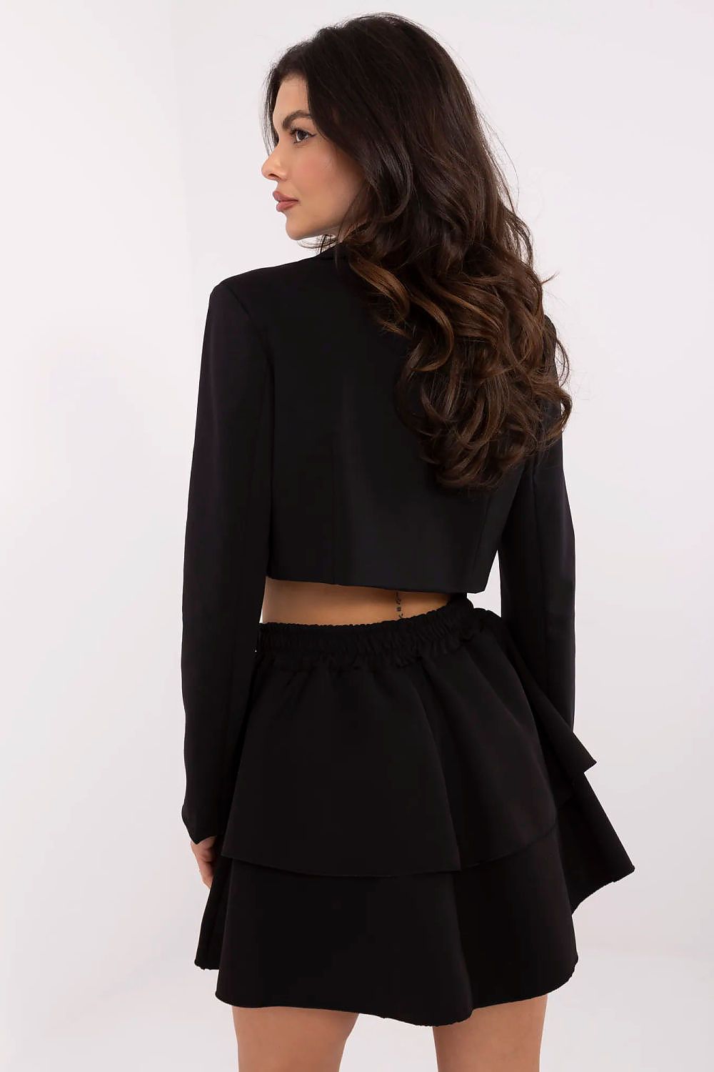 Flared Mini Skirt by Italy Moda - Elegant Stylish Design, Soft 65% Viscose, EU Size 0
