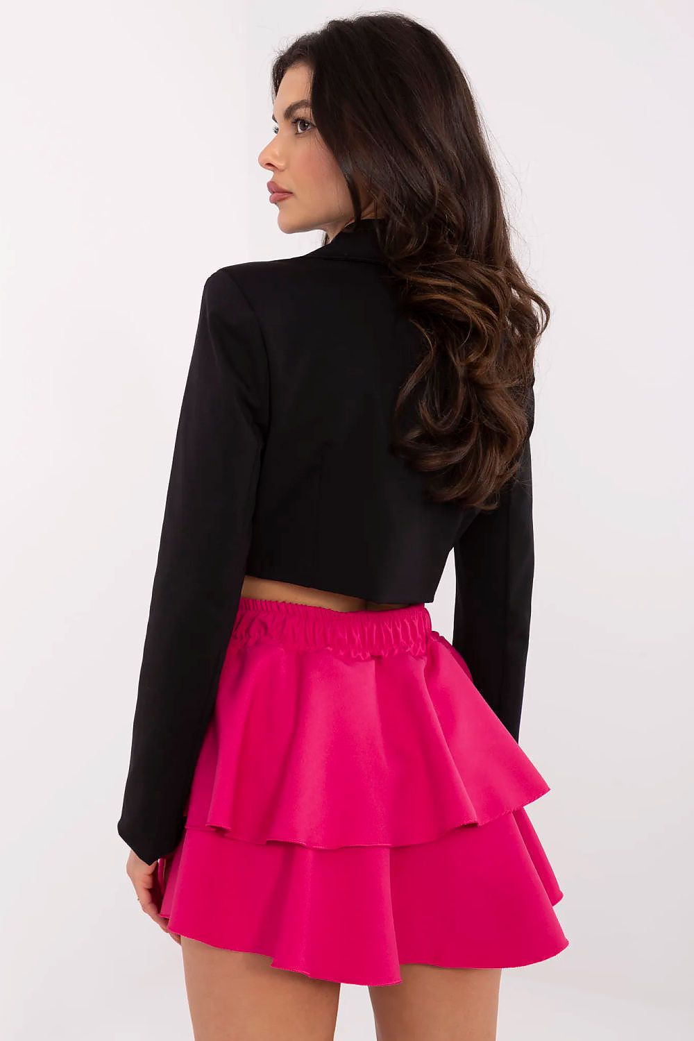 Flared Mini Skirt by Italy Moda - Elegant Stylish Design, Soft 65% Viscose, EU Size 0