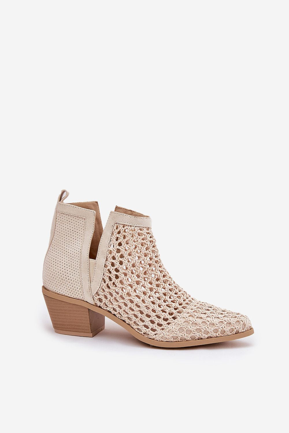 Elegant Low-Heeled Ankle Boots with Pointed Toes and Side Cutouts, Sizes EU 36-41