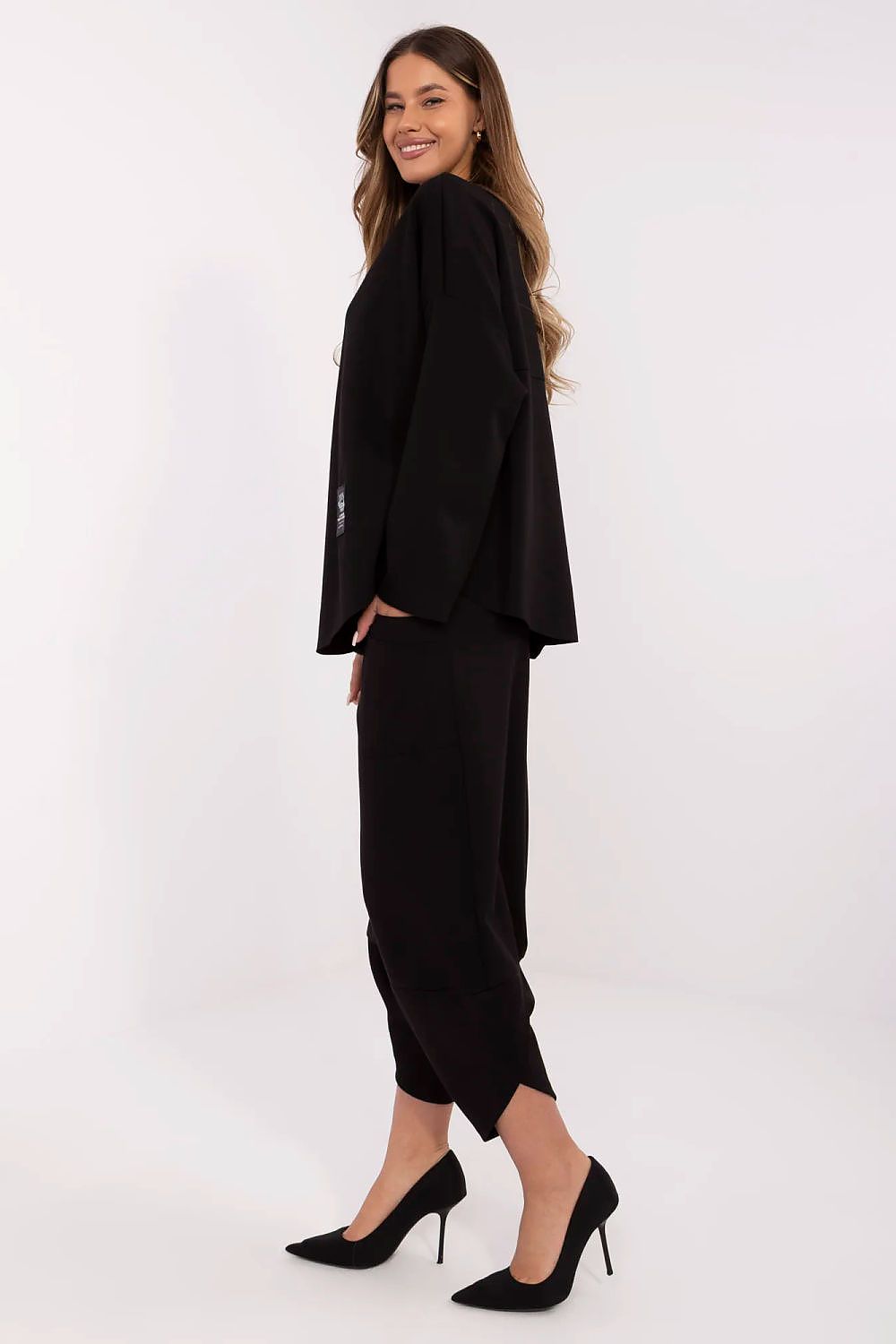 Italy Moda Women's 2-Piece Tracksuit Set - High Waist Pants & Long Sleeve Sweatshirt, EU Sizes 0-5