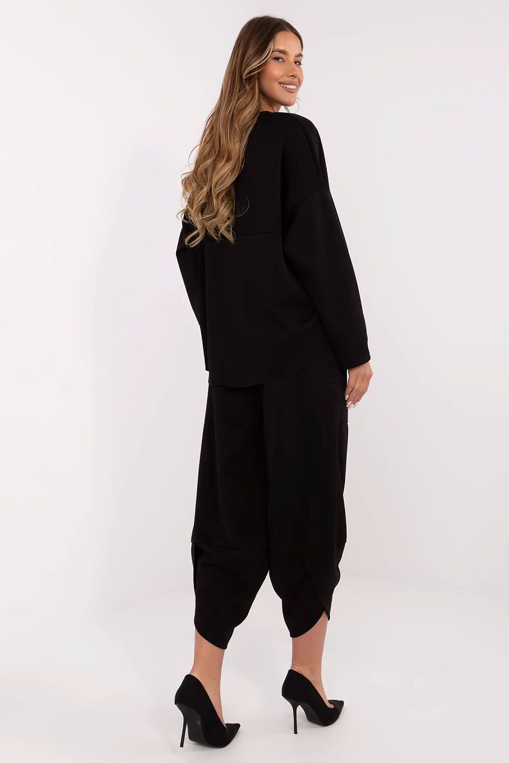 Italy Moda Women's 2-Piece Tracksuit Set - High Waist Pants & Long Sleeve Sweatshirt, EU Sizes 0-5