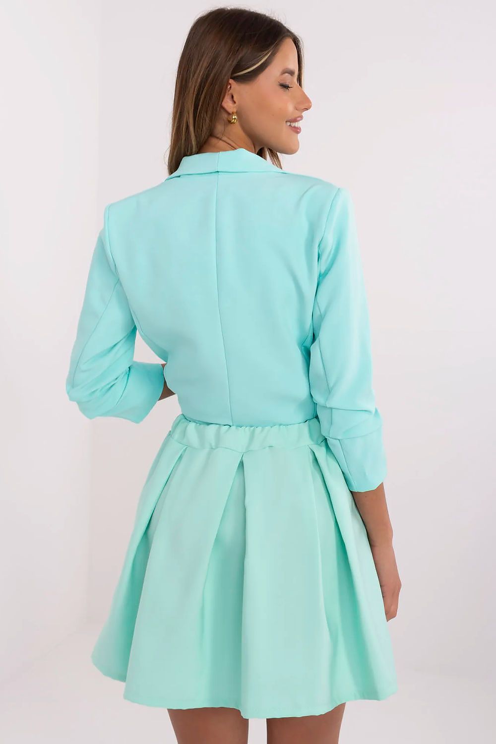 Elegant Flared Skirt With Built-In Shorts, Lightweight Polyester, EU Size 0, Perfect For Work And Casual Wear