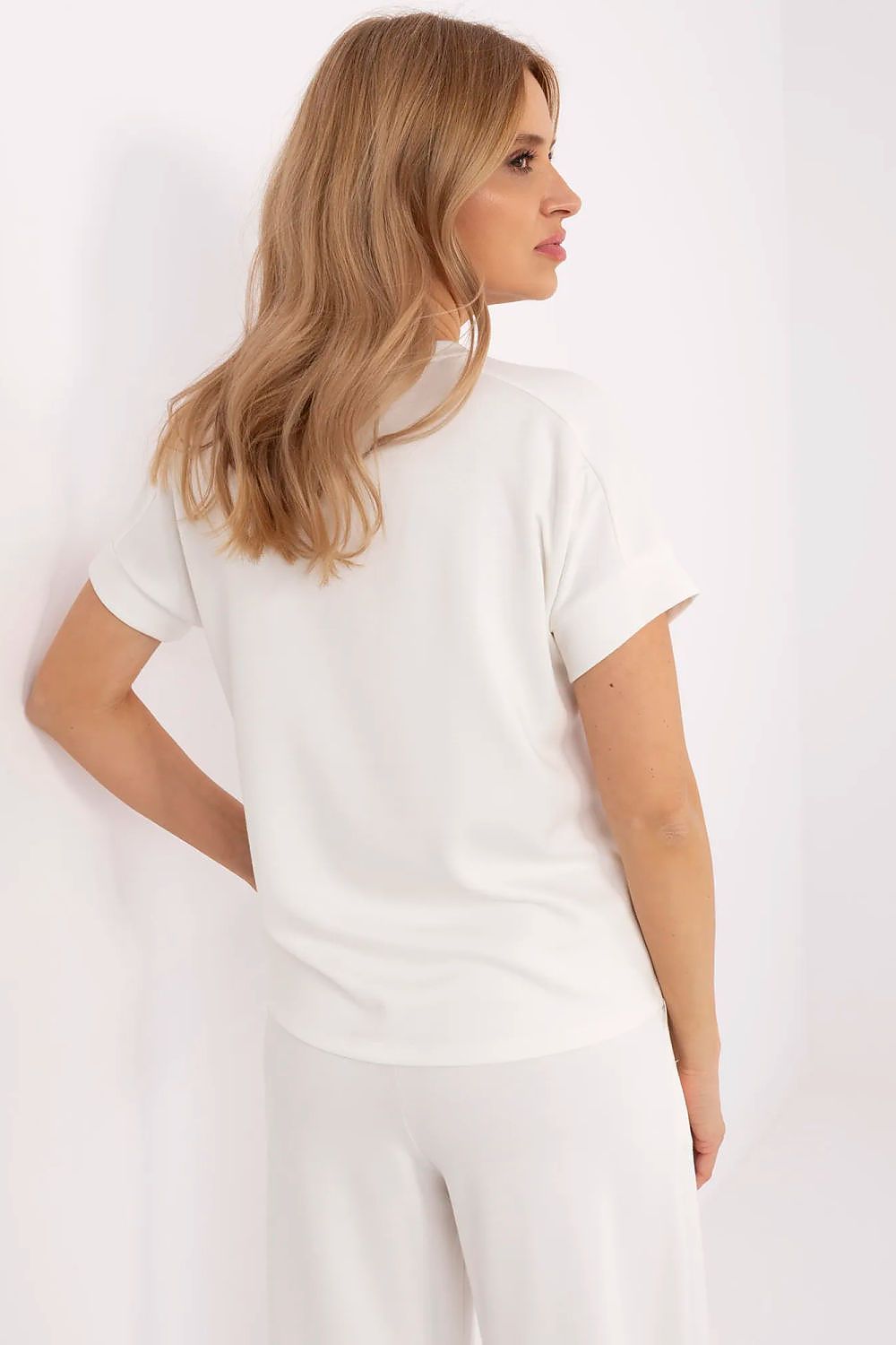 Casual Classic Blouse for Women, EU Sizes 0-4, Soft Viscose-Polyester Blend, Short Sleeves