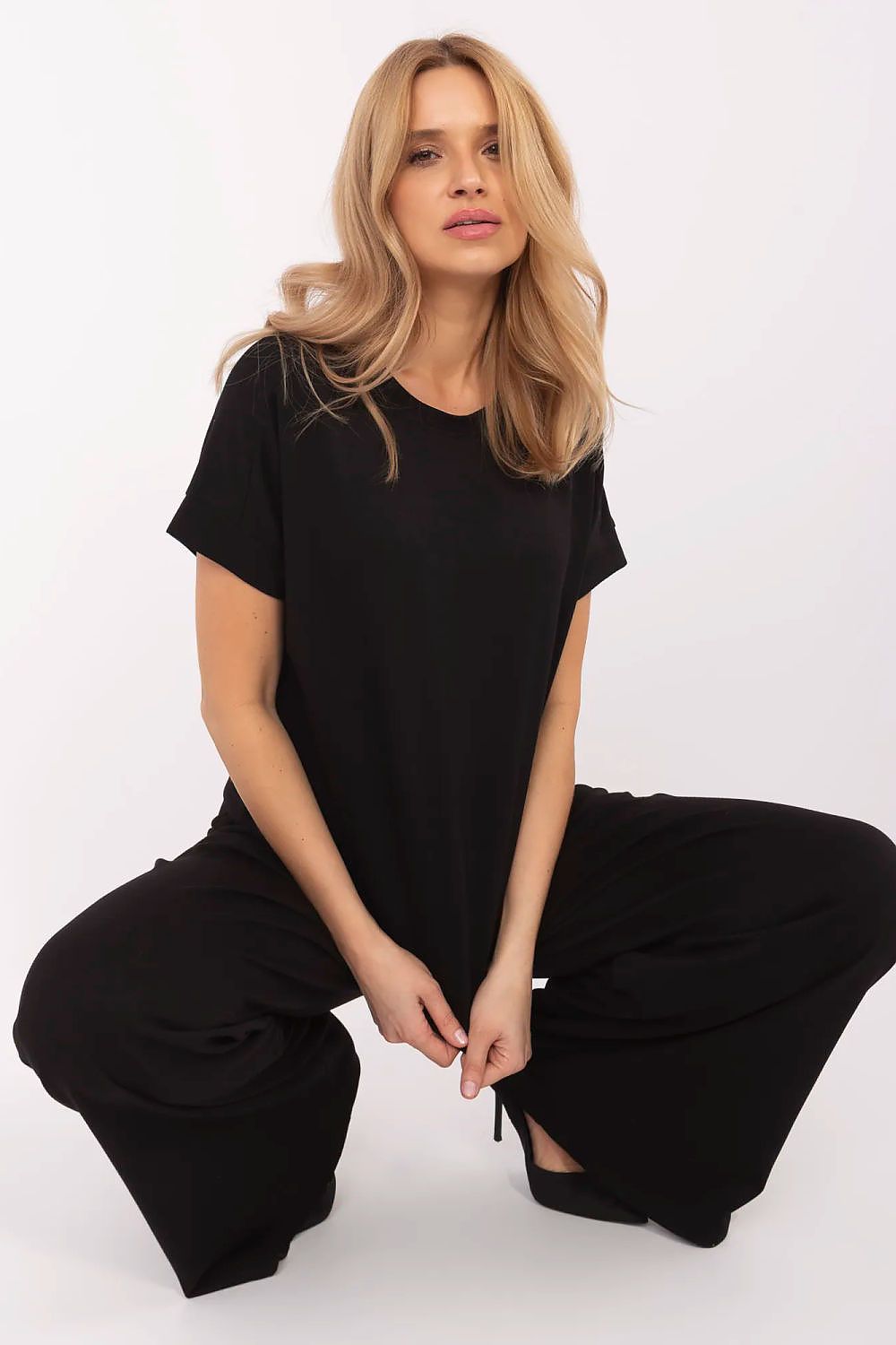 Casual Classic Blouse for Women, EU Sizes 0-4, Soft Viscose-Polyester Blend, Short Sleeves