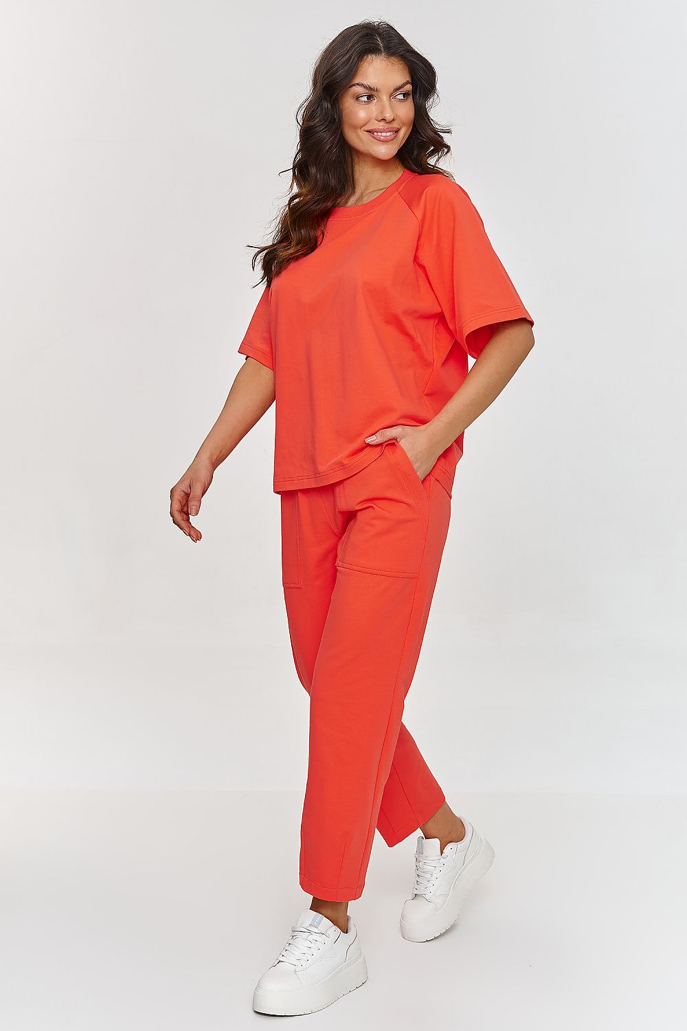 Makadamia comfort tracksuit set - loose blouse & classic ...