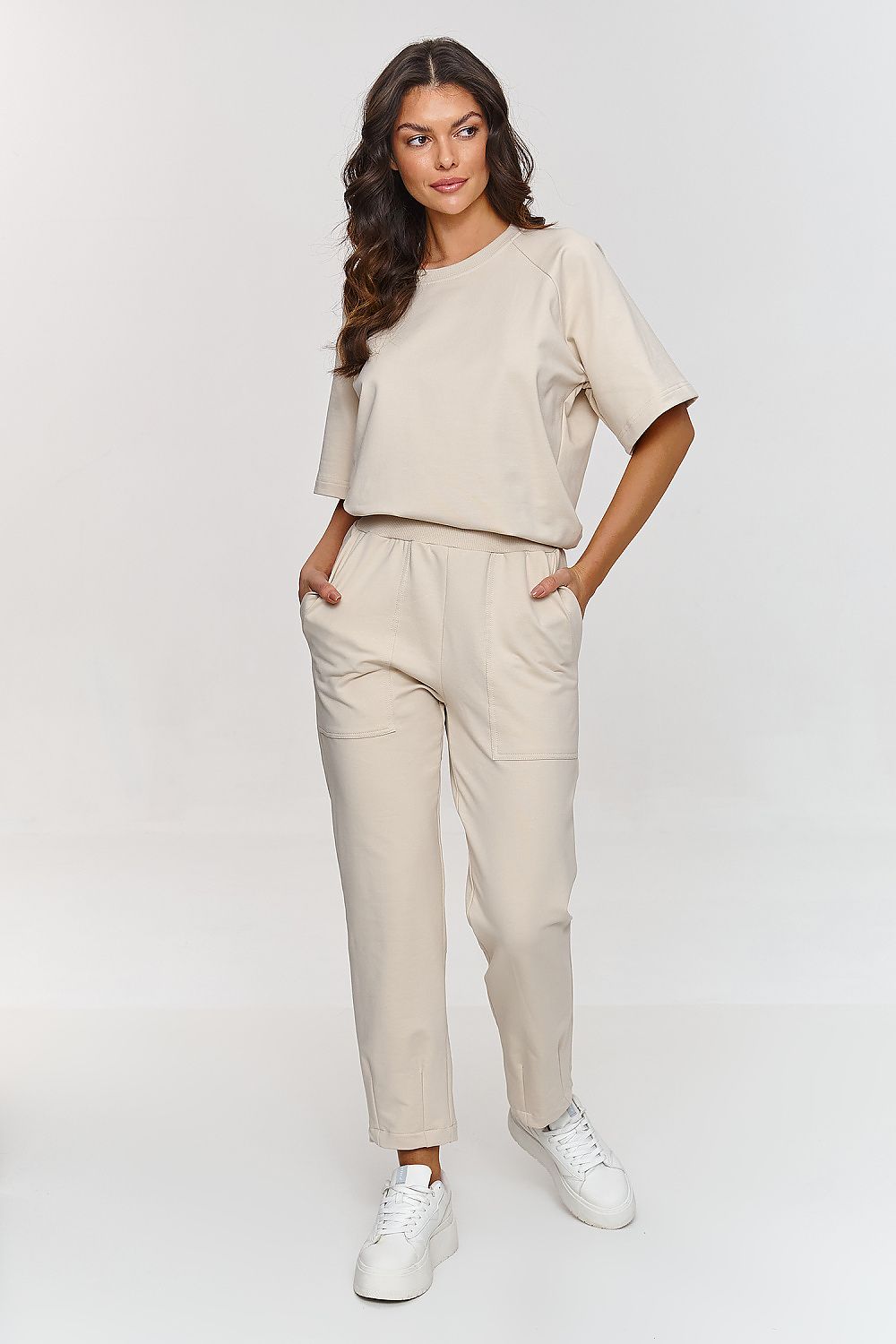 Makadamia comfort tracksuit set - loose blouse & classic ...