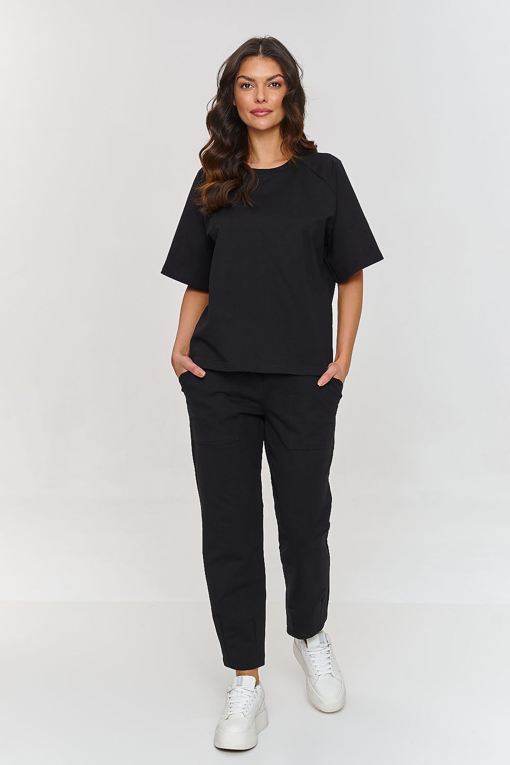 Makadamia comfort tracksuit set - loose blouse & classic ...