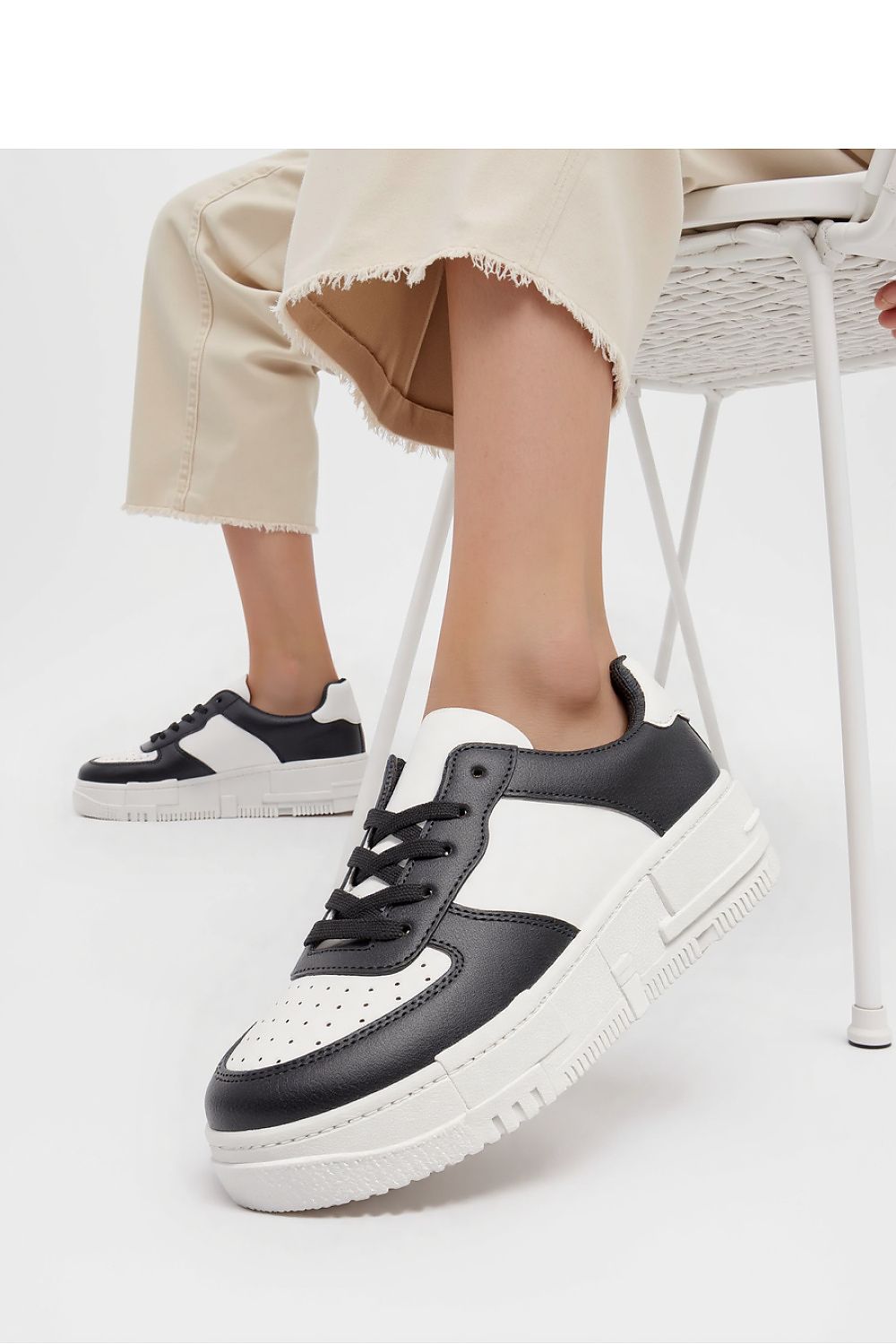 Inello Vexana Black Eco-Leather Sneakers for Women - Stylish Comfort with Thick Rubber Sole