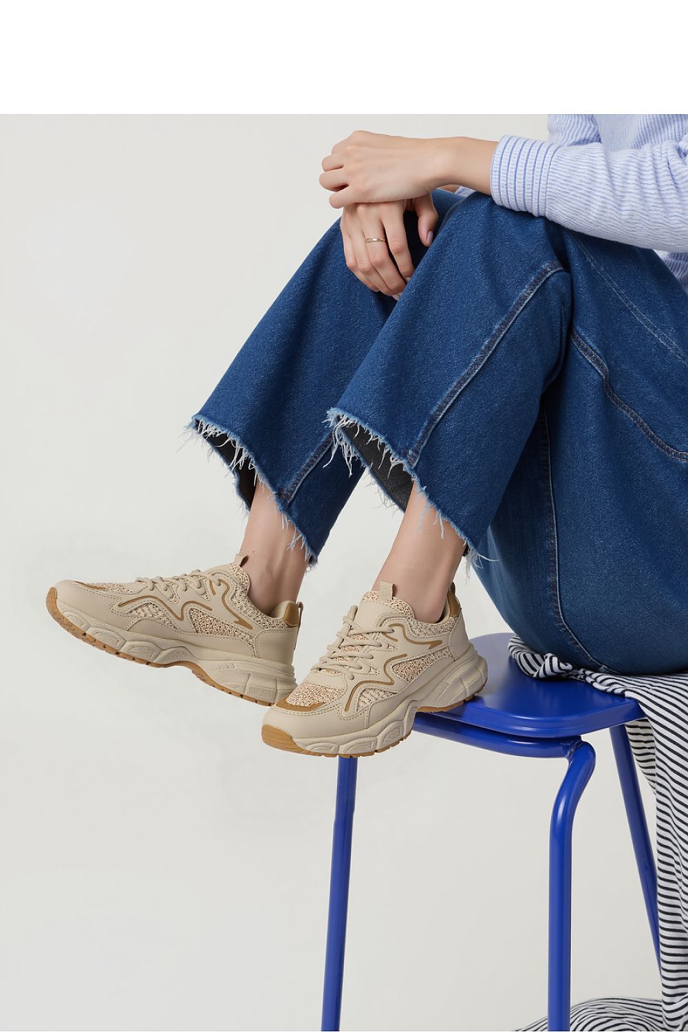 Inello Stellar Beige Sport Sneakers for Women - Stylish, Lightweight, and Comfortable in Sizes 36-41