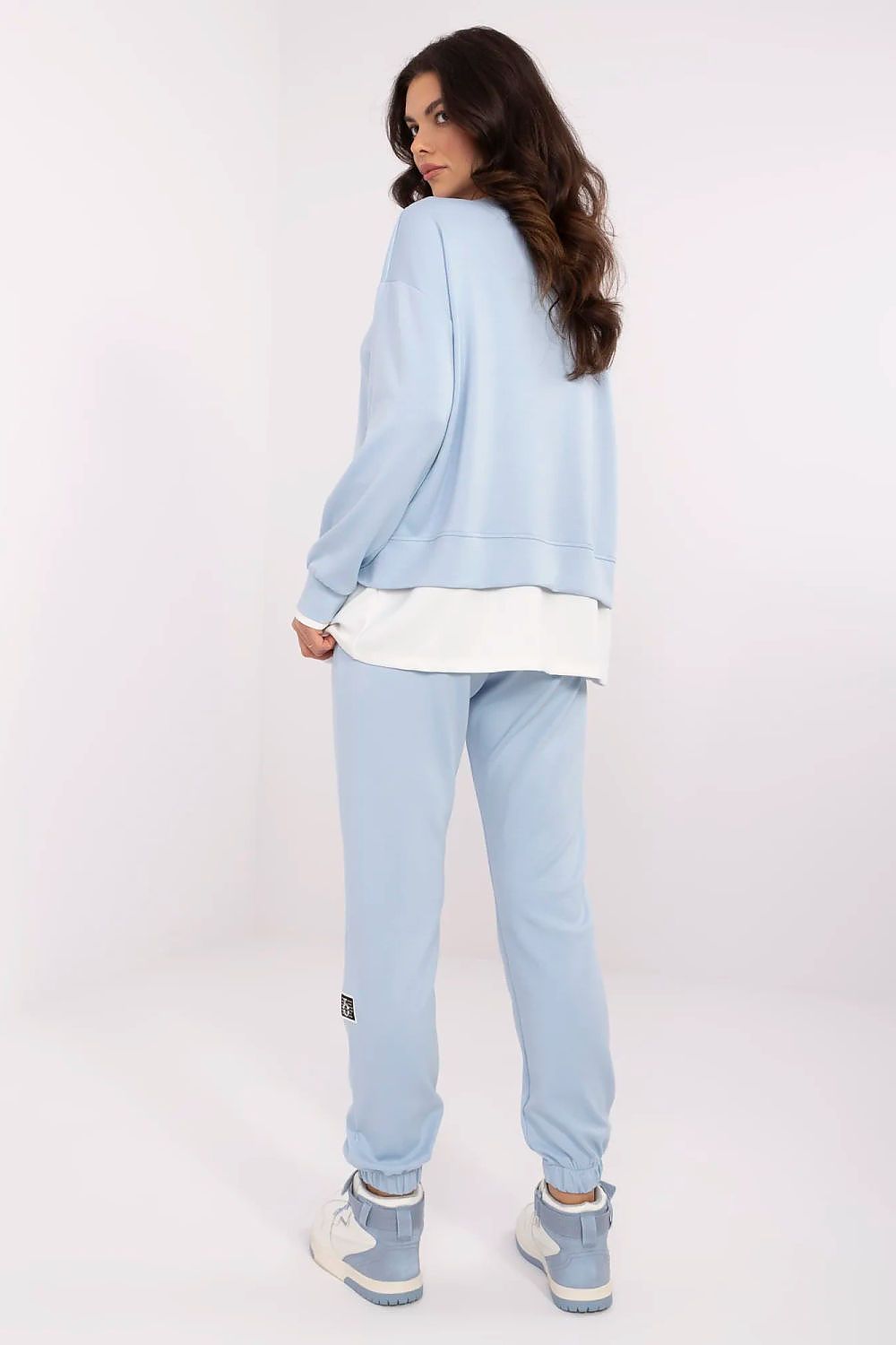 Luxury Women's Casual Tracksuit Set, High-Waisted Pants & Long-Sleeve Sweatshirt in EU Sizes 0-4