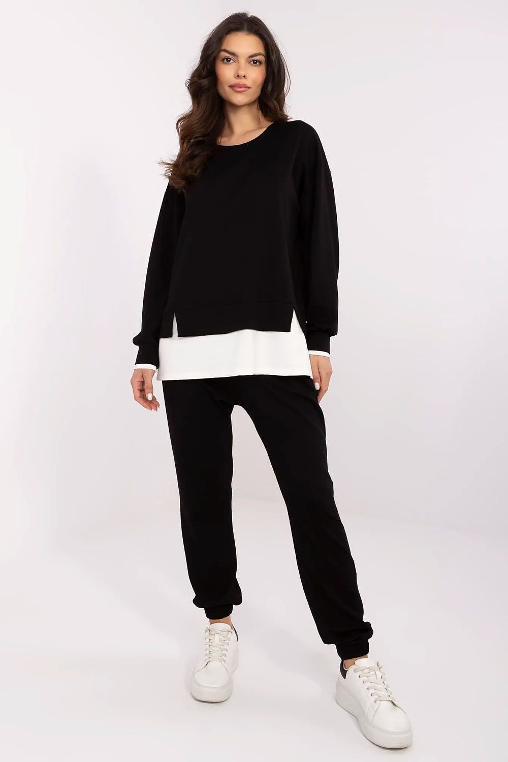 Luxury Women's Casual Tracksuit Set, High-Waisted Pants & Long-Sleeve Sweatshirt in EU Sizes 0-4
