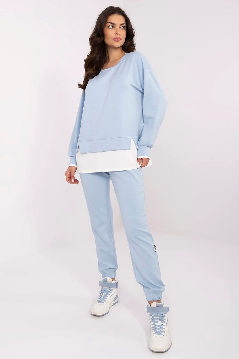 Luxury Women's Casual Tracksuit Set, High-Waisted Pants & Long-Sleeve Sweatshirt in EU Sizes 0-4