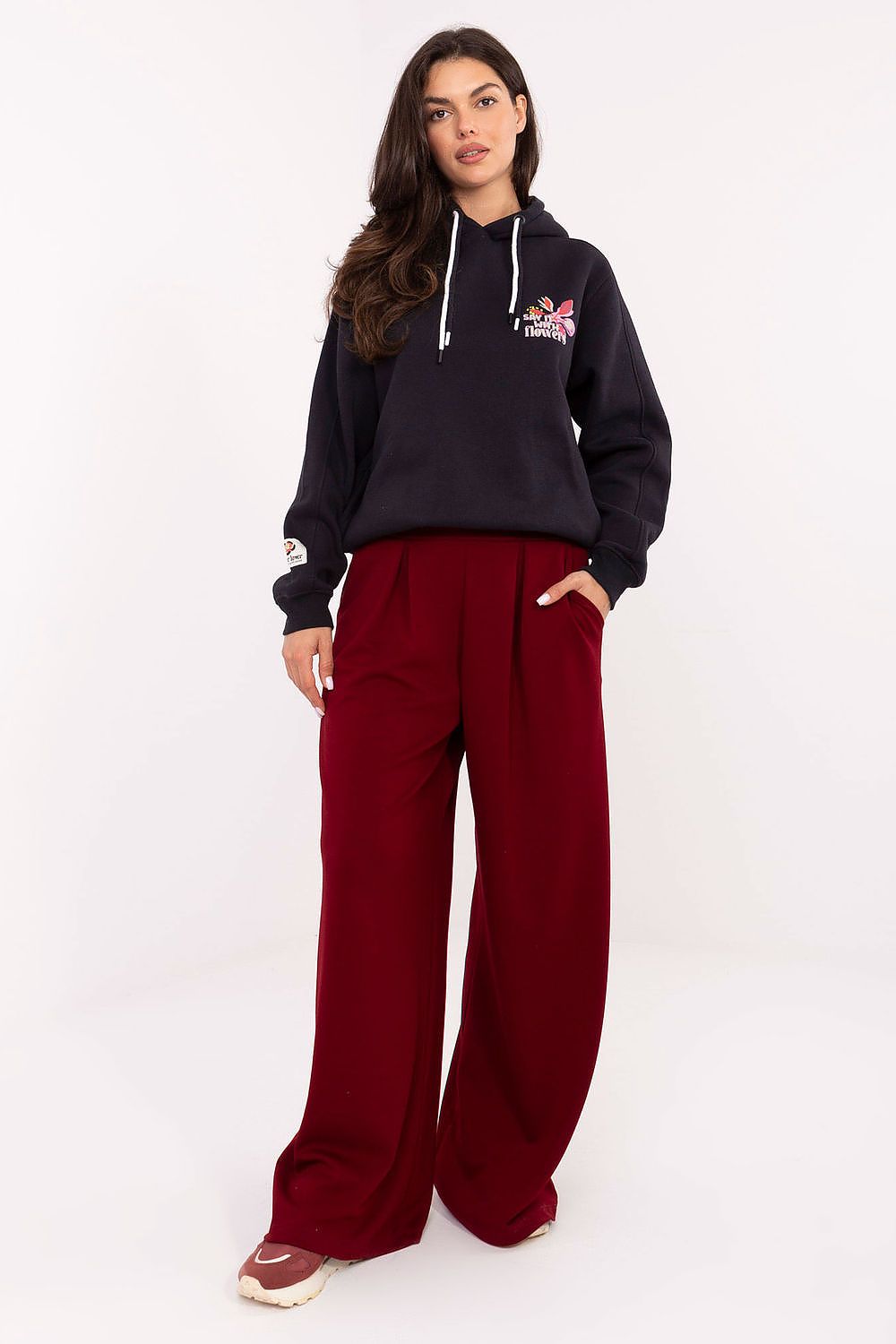 Elegant palazzo-style tracksuit trousers in sizes eu 0-4 ...