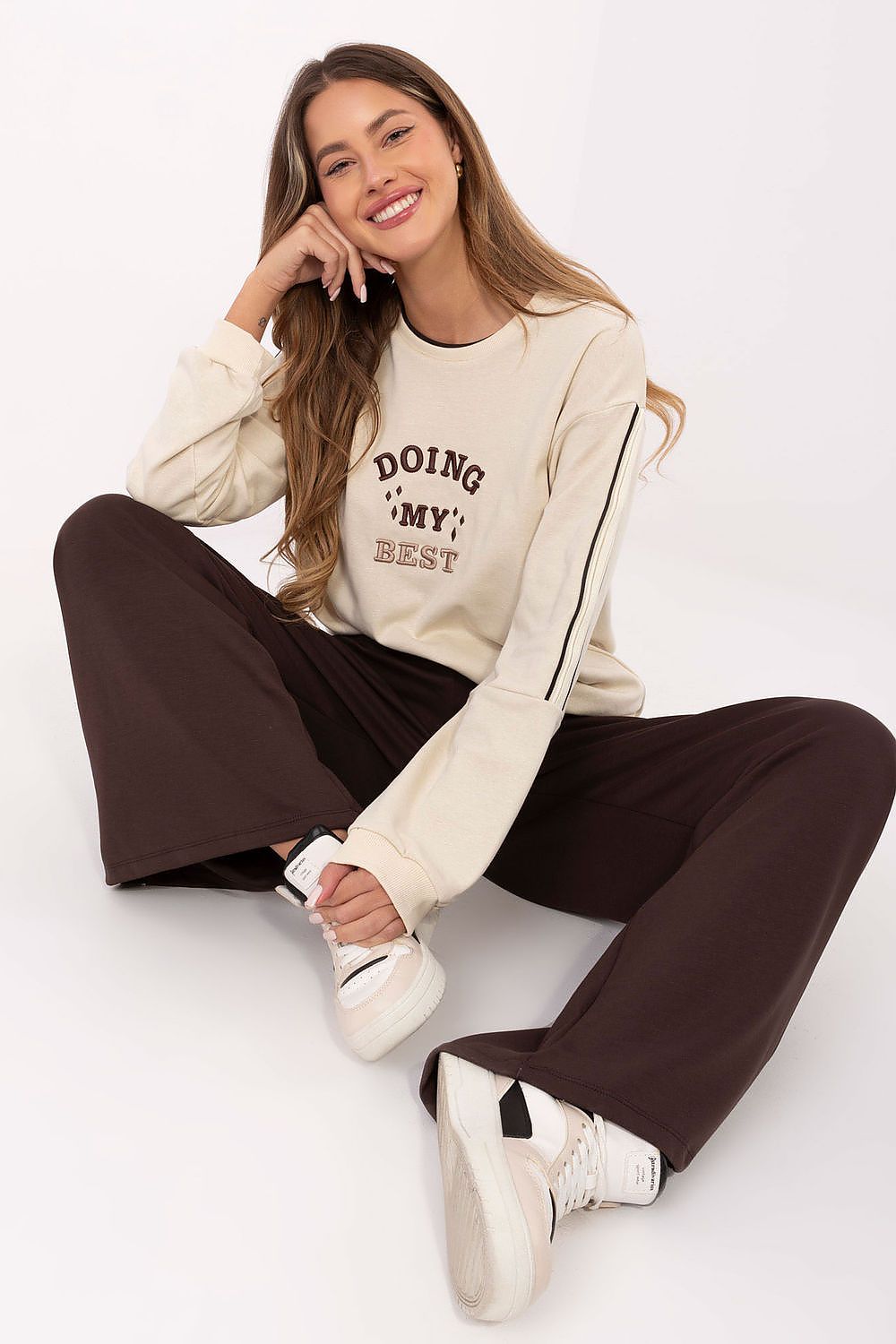 Elegant palazzo-style tracksuit trousers in sizes eu 0-4 ...
