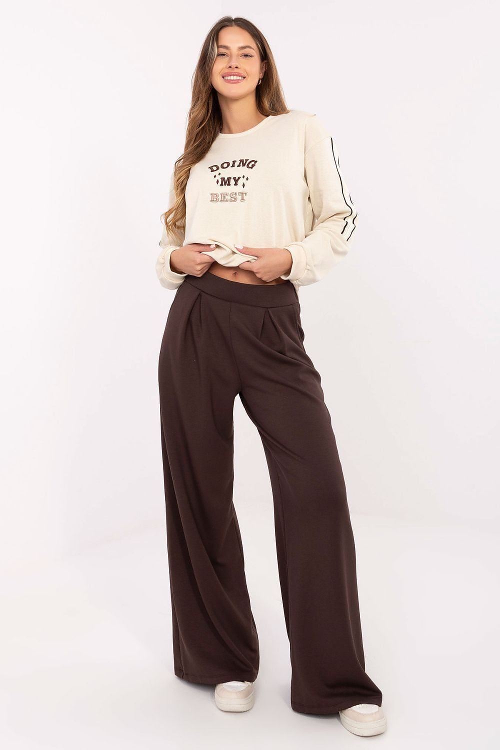 Elegant palazzo-style tracksuit trousers in sizes eu 0-4 ...