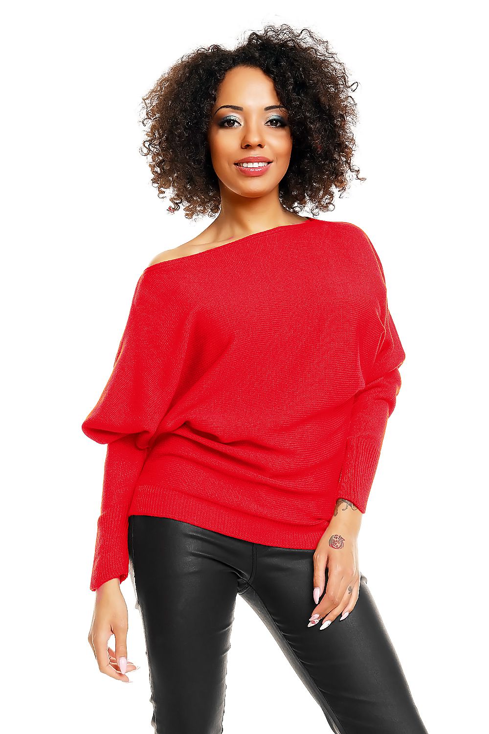 Chic Oversized Kimono Sweater with Boat Neckline by PeeKaBoo - Soft Acrylic, Bat Style, Flattering Fit