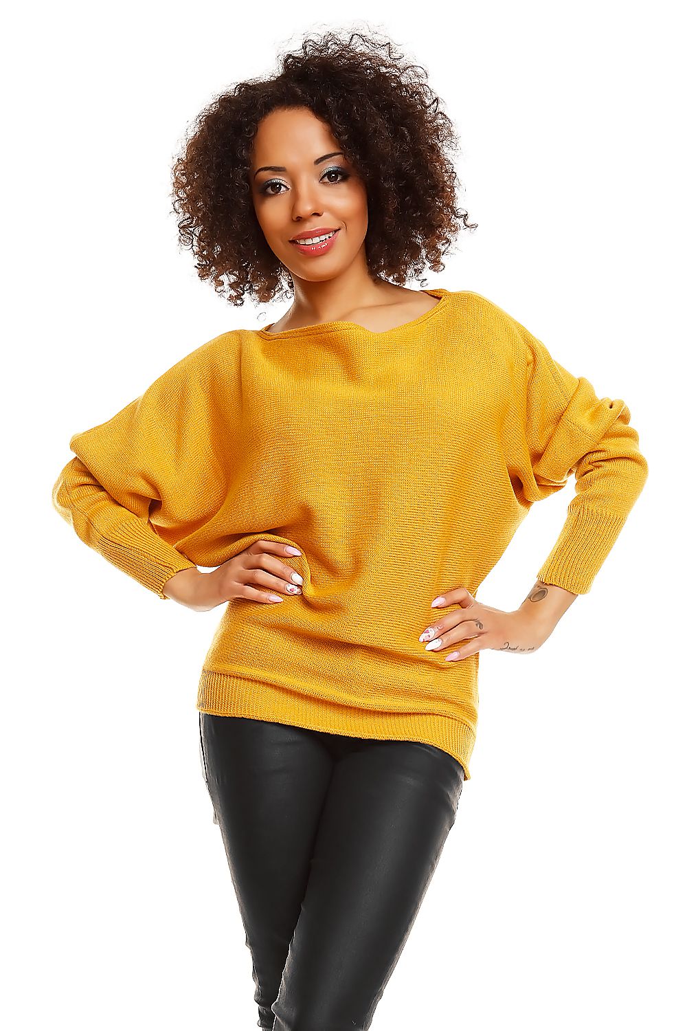 Chic Oversized Kimono Sweater with Boat Neckline by PeeKaBoo - Soft Acrylic, Bat Style, Flattering Fit
