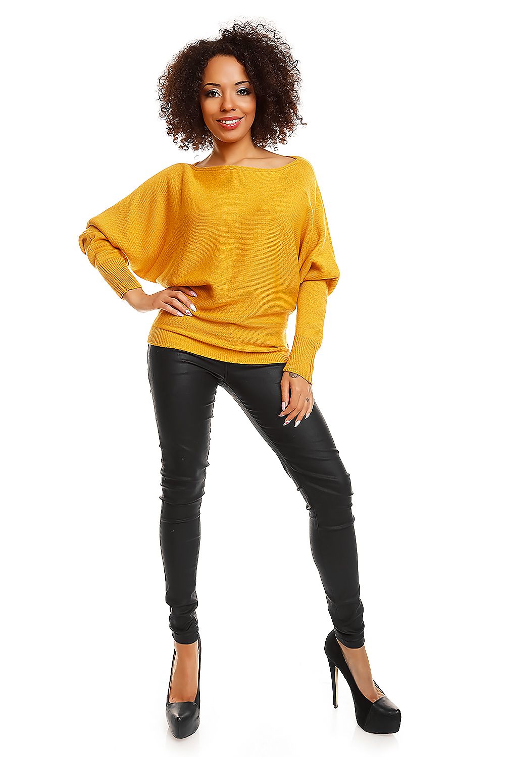 Chic Oversized Kimono Sweater with Boat Neckline by PeeKaBoo - Soft Acrylic, Bat Style, Flattering Fit