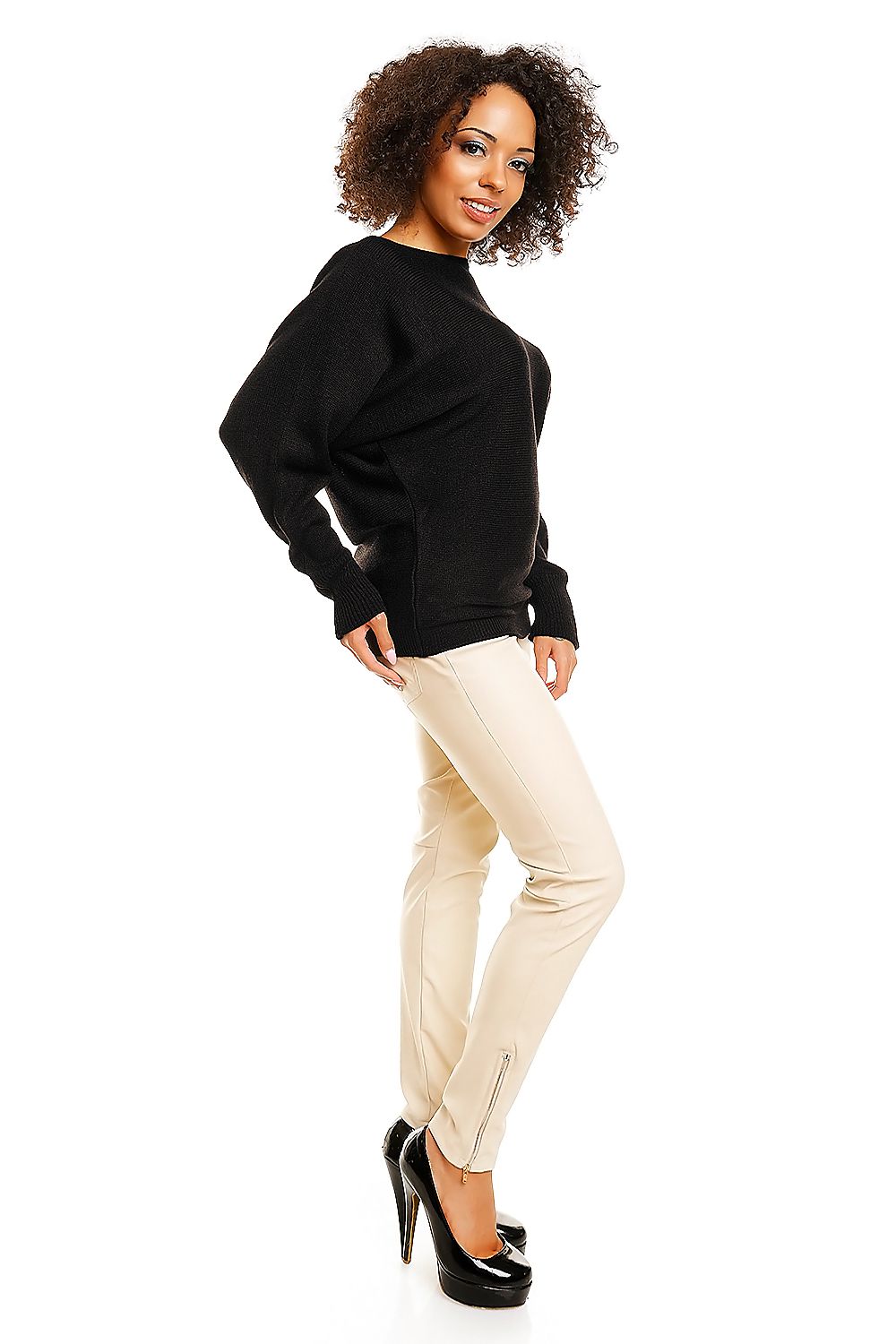 Chic Oversized Kimono Sweater with Boat Neckline by PeeKaBoo - Soft Acrylic, Bat Style, Flattering Fit