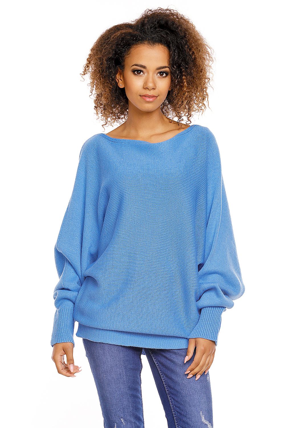 Chic Oversized Kimono Sweater with Boat Neckline by PeeKaBoo - Soft Acrylic, Bat Style, Flattering Fit