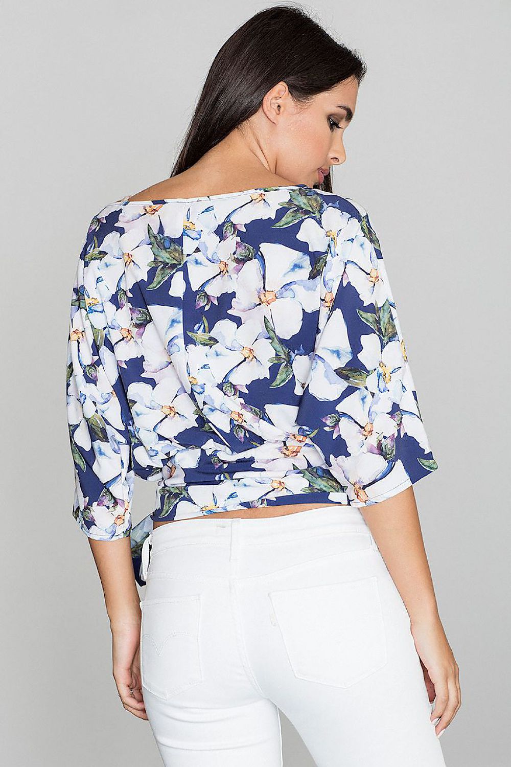 Elegant Airy Fabric Blouse with Waist Tie – Summer-Ready Style by Figl