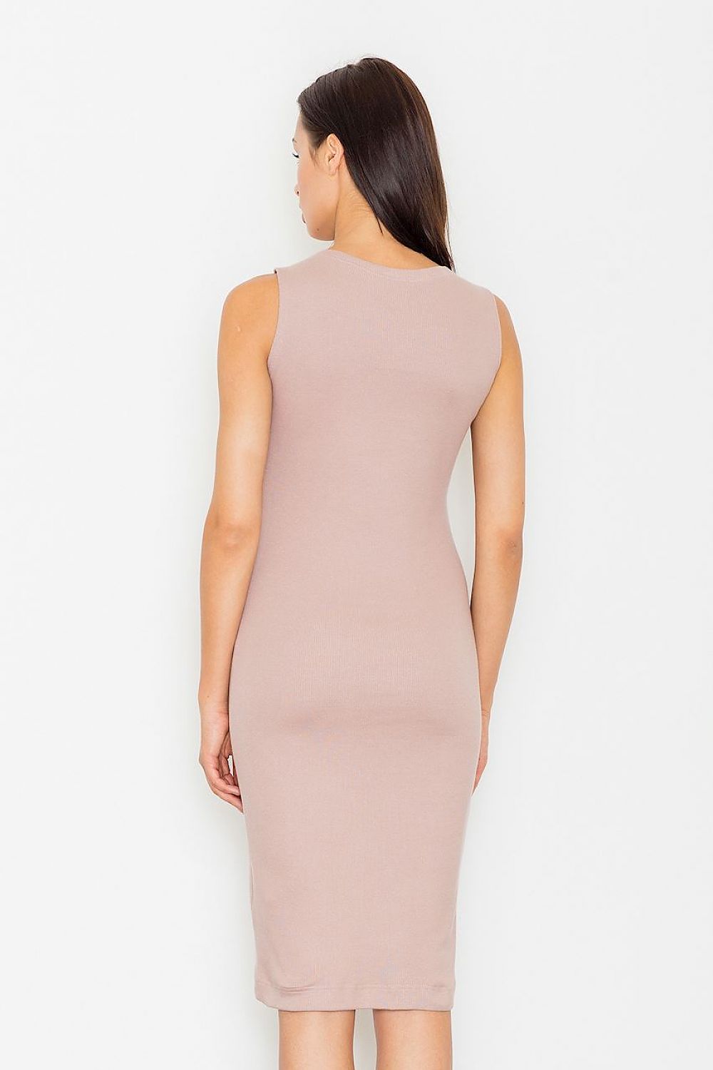 Chic Figl Evening Dress in Smooth Cotton Knitwear – Flattering Silhouette & Elegant Neckline